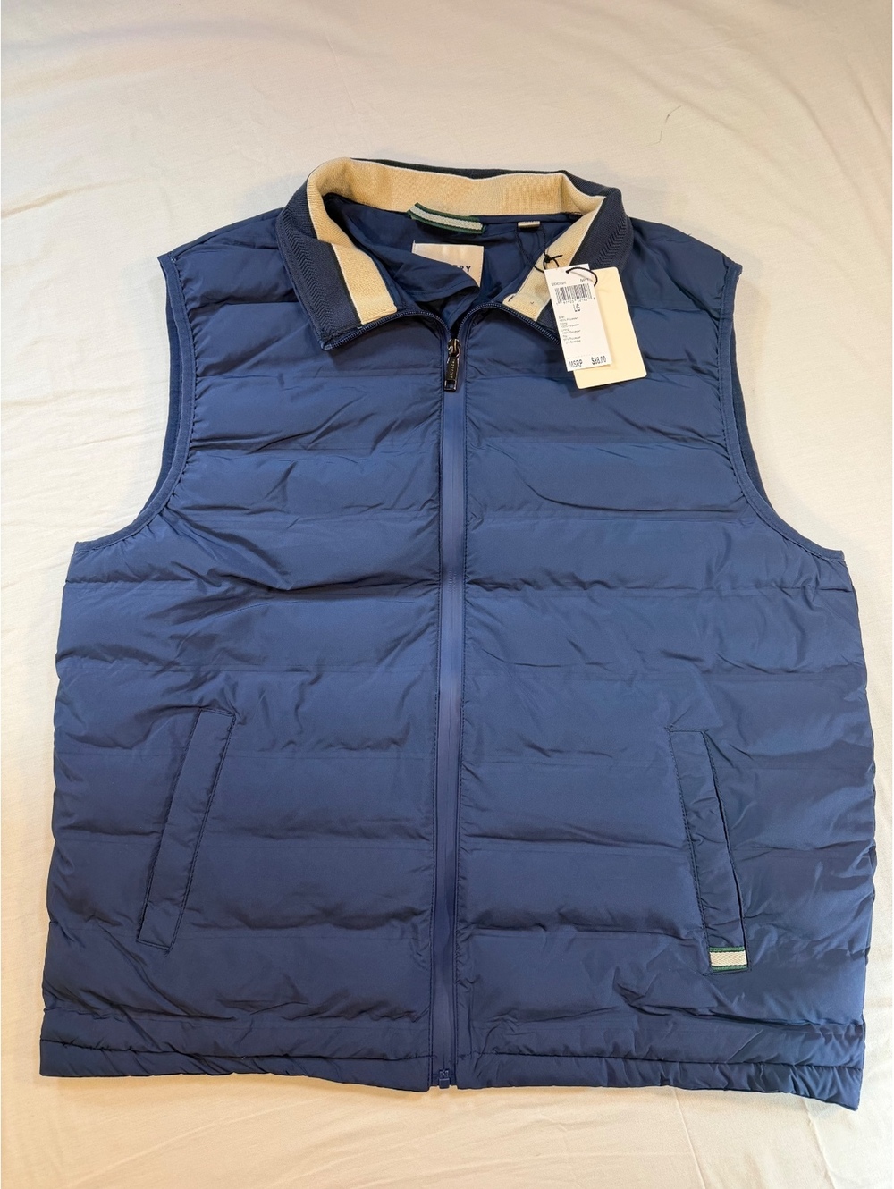 Industry Men's Navy Puffer Vest Size Large